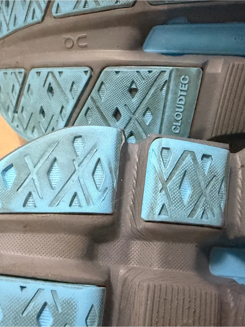 On Running Women’s Sneakers in Light Gray and Aqua